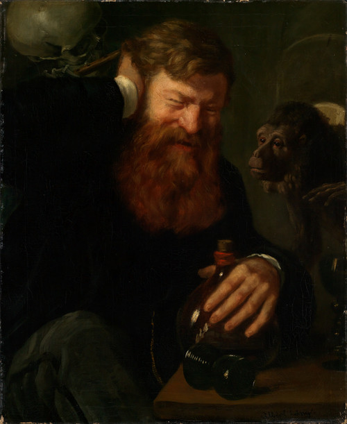 Gallery Edition study of Albert Lang's Der Zecher.