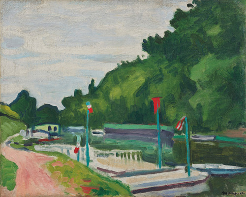 Gallery Edition study of Albert Marquet's Poissy, les drapeaux.