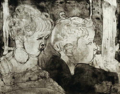 Gallery Edition study of Albert Müller's Kaspar und Judith II.