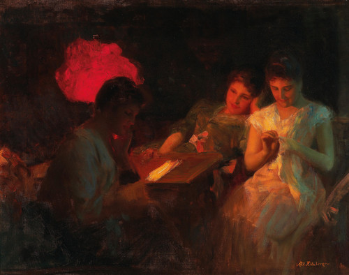 Gallery Edition study of Albert Ritzberger's Bei der Handarbeit.