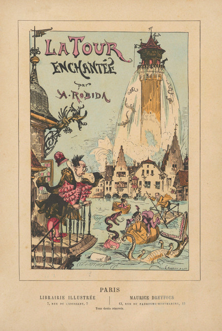 Gallery Edition study of Albert Robida's La tour enchantée- Titlepage.