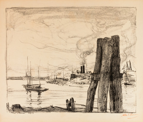 Gallery Edition study of Albert Sterner's Harbor.
