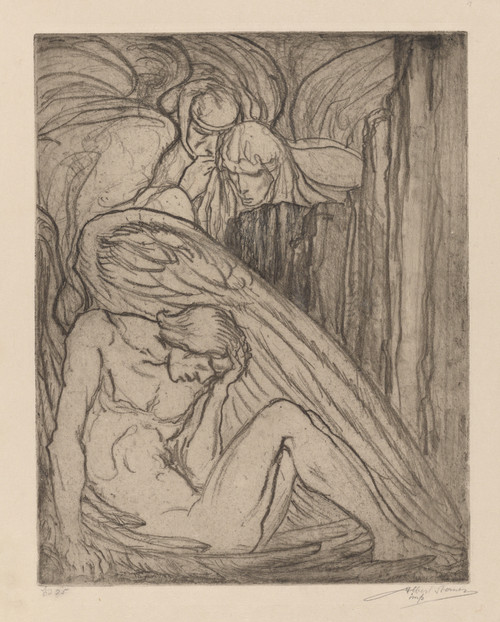 Gallery Edition study of Albert Sterner's Lost angel.