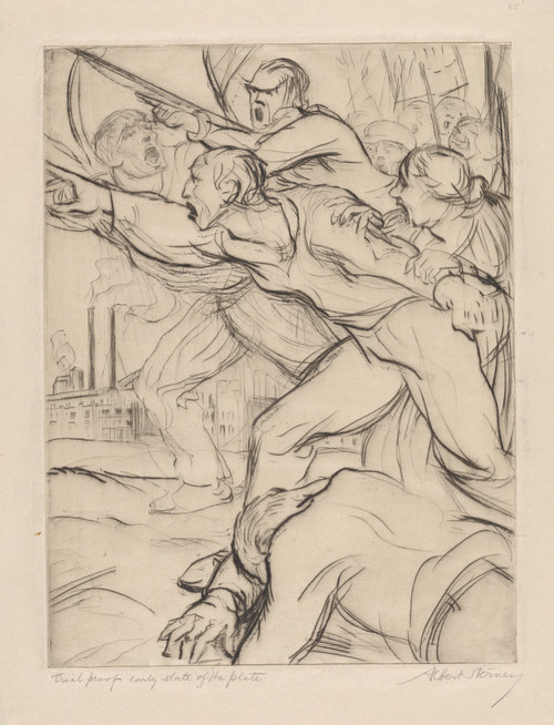 Gallery Edition study of Albert Sterner's Riot.