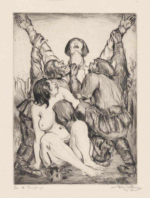 Gallery Edition study of Albert Sterner's The sky blue life.