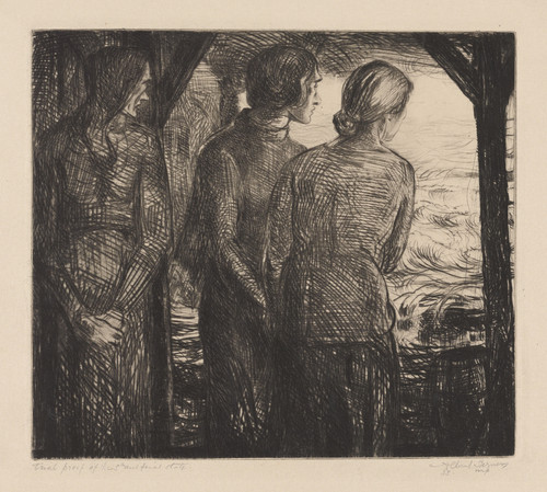 Gallery Edition study of Albert Sterner's Watchers.