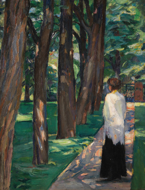 Gallery Edition study of Albert Weisgerber's Dame im Park.