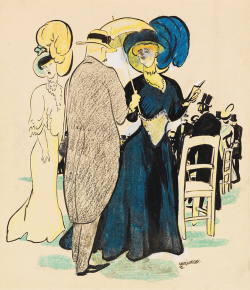 Gallery Edition study of Albert Weisgerber's Feine Gesellschaft.