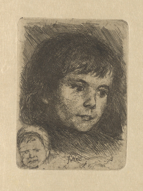 Gallery Edition study of Albert Welti's Kinderkopf.