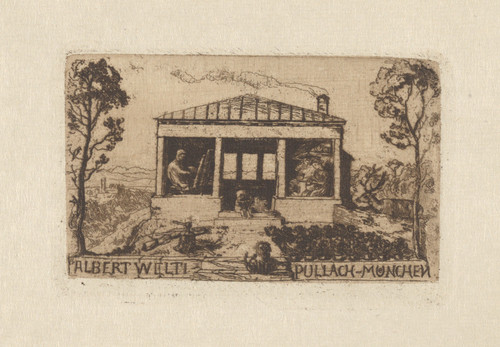 Gallery Edition study of Albert Welti's Wohnungsanzeige Albert Welti, Pullach.
