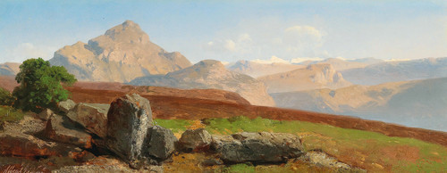 Gallery Edition study of Albert Zimmermann's Mountain Landscape.