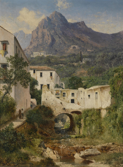 Gallery Edition study of Albert Zimmermann's Mühltal bei Amalfi.