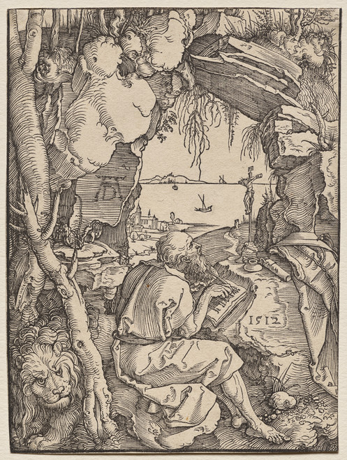 Gallery Edition study of Albrecht Dürer's St. Jerome in a Cave.