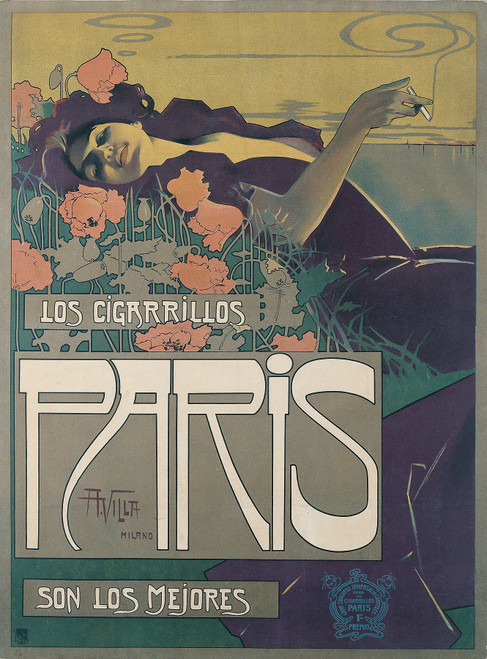 Gallery Edition study of Aleardo Villa's Cigarrillos Paris.