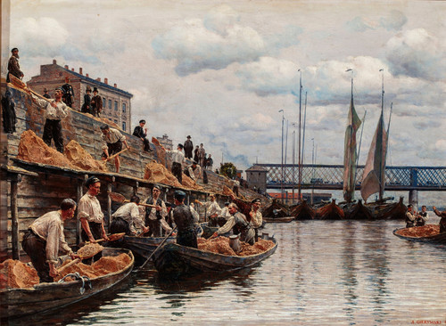 Gallery Edition study of Aleksander Gierymski's Sand workers.