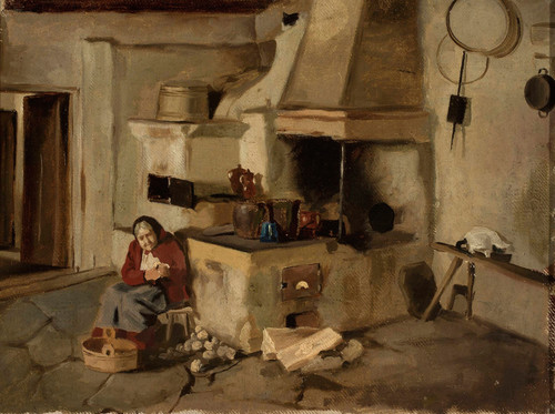 Gallery Edition study of Aleksander Kotsis's Kitchen interior.