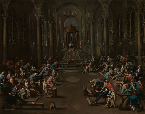 Gallery Edition study of Alessandro Magnasco's The Synagogue.
