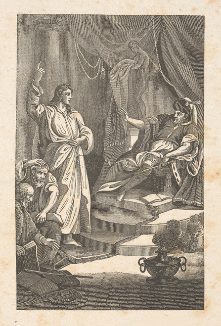 Gallery Edition study of Alexander Anderson's Daniel interpreting Nebuchadnezzar’s dream.