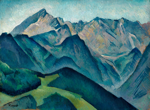 Gallery Edition study of Alexander Kanoldt's Blick auf die Alpspitze.