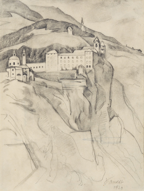 Gallery Edition study of Alexander Kanoldt's Blick auf Sabiona.