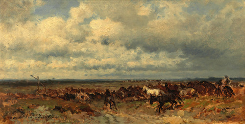 Gallery Edition study of Alexander Von Bensa's In der Puszta.