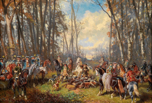 Gallery Edition study of Alexander Von Bensa's Nach erfolgreicher Jagd.