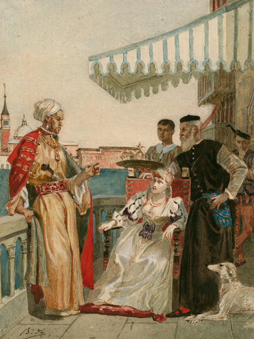 Gallery Edition study of Alexandre Bida's Othello, act 1, scene 3.