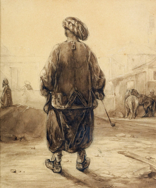 Gallery Edition study of Alexandre-Gabriel Decamps's The Chibouk Smoker.