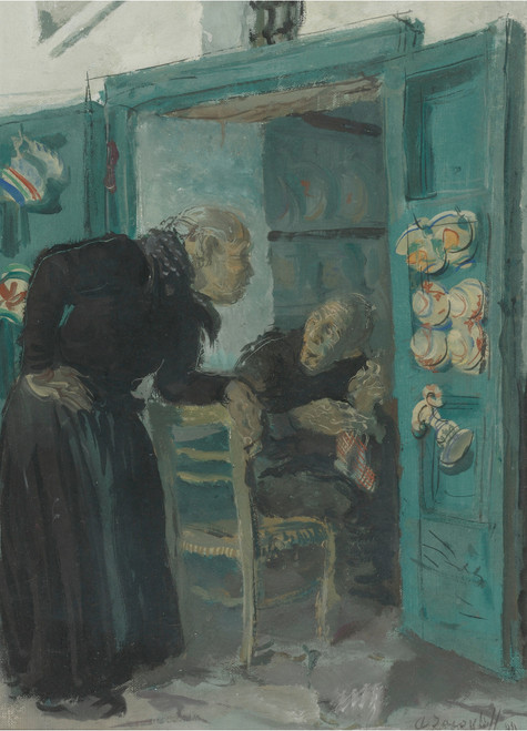 Gallery Edition study of Alexandre Jacovleff's The Conversation, Capri.