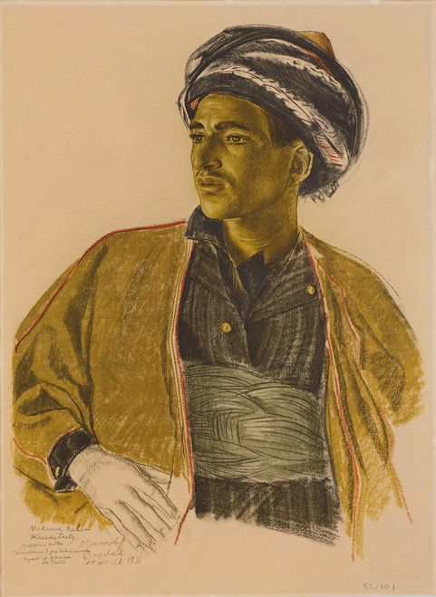 Gallery Edition study of Alexandre Jacovleff's Un Kurde de Bagdad.