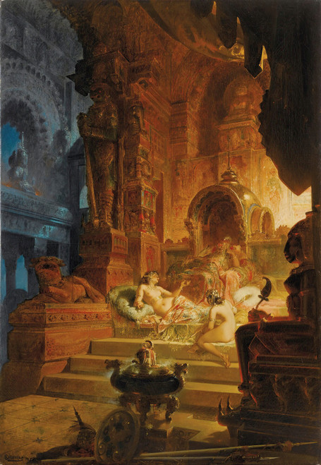 Gallery Edition study of Alfred Choubrac's Scheherazade And The Sultan.