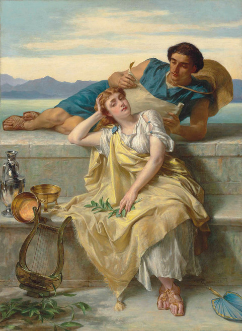 Gallery Edition study of Alfred Elmore's A Greek Ode.