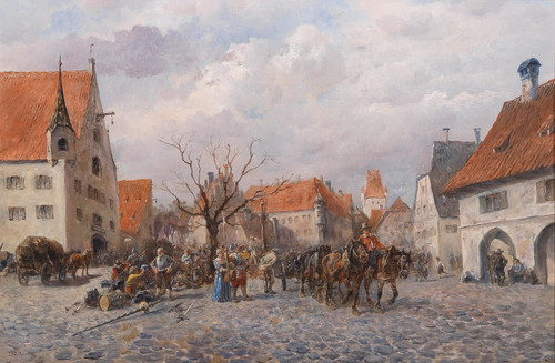 Gallery Edition study of Alfred Friedländer's The Town Under Siege.