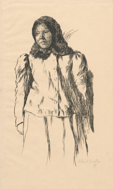 Gallery Edition study of Alfred Graetzer's Polnisches Bauernmädchen.