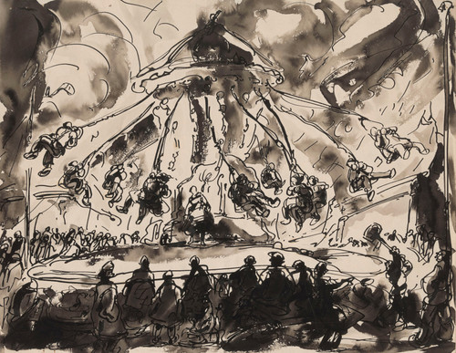 Gallery Edition study of Alfred Ost's Carousel.
