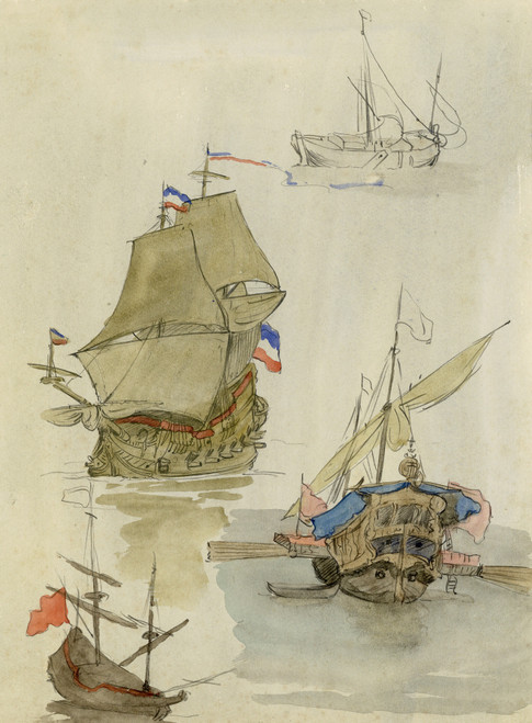 Gallery Edition study of Alfred Ost's Schepen.