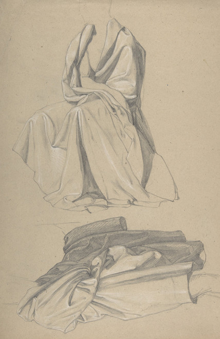 Gallery Edition study of Alfred Rethel's Drapery Study.