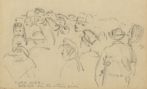 Gallery Edition study of Alfred Rudolph Waud's Faces in a crowd.