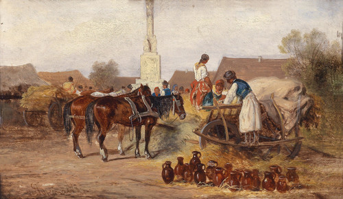 Gallery Edition study of Alfred Steinacker's Am Töpfermarkt.