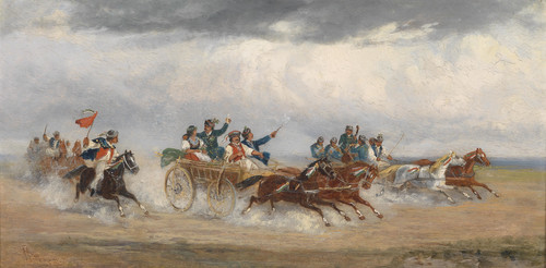 Gallery Edition study of Alfred Steinacker's Ungarischer Hochzeitswagen.