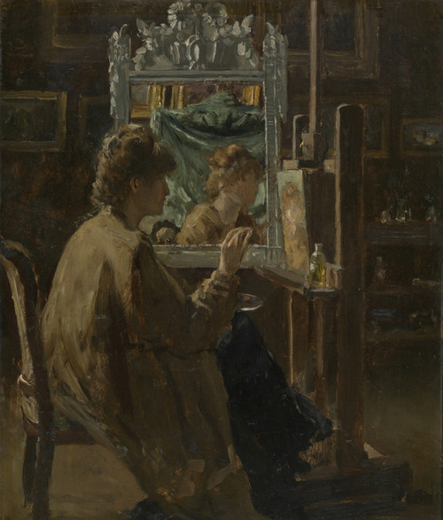 Gallery Edition study of Alfred Stevens's Artist in her studio.