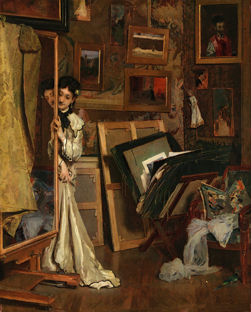 Gallery Edition study of Alfred Stevens's The Psyché (My Studio).
