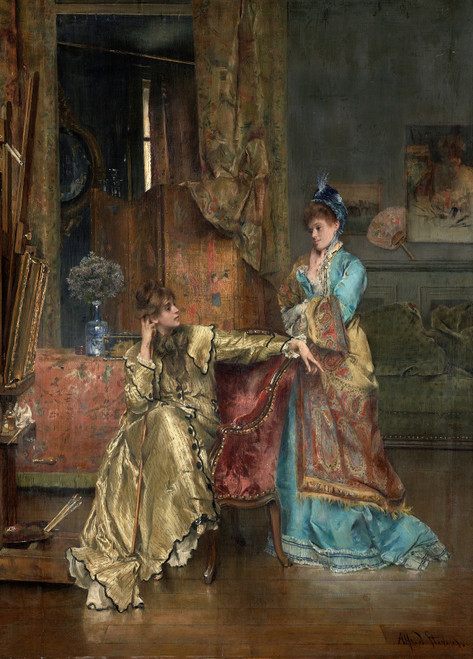 Gallery Edition study of Alfred Stevens's The Visit.