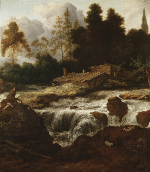 Gallery Edition study of Allaert van Everdingen's Landscape with a Waterfall.