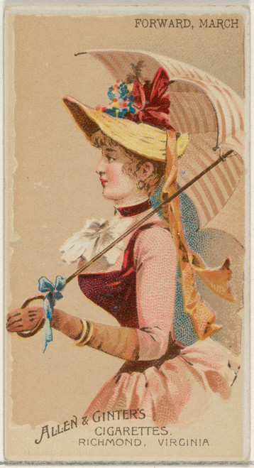 Gallery Edition study of Allen & Ginter's Forward, March.