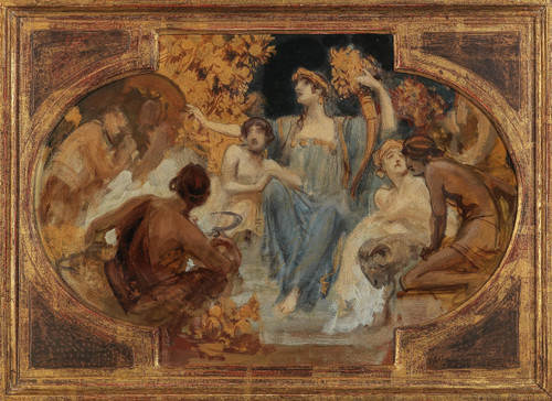 Gallery Edition study of Alois Hans Schram's Allegory, ceiling sketch.