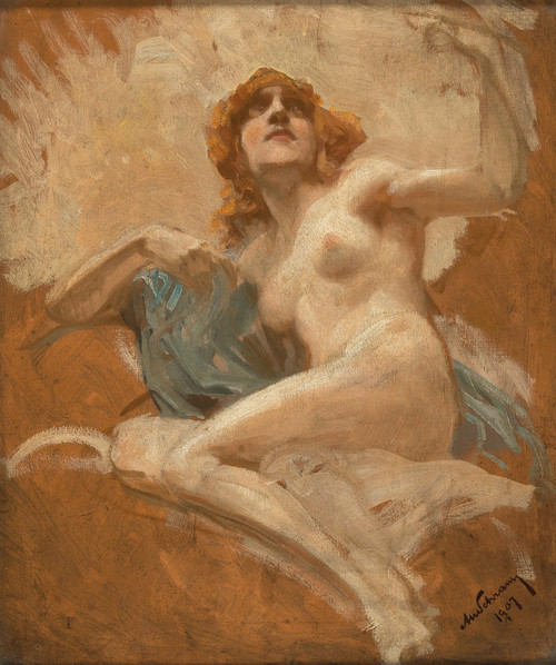 Gallery Edition study of Alois Hans Schram's Venus, study.