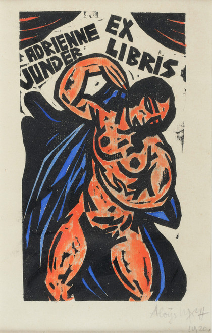 Gallery Edition study of Aloys Wach's Ex libris Adrienne Junger.