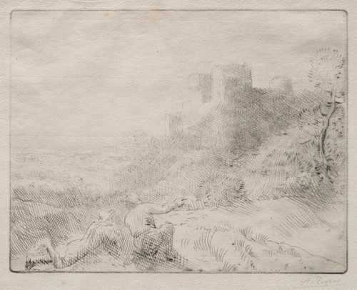 Gallery Edition study of Alphonse Legros's An Old Chateau.