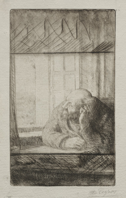 Gallery Edition study of Alphonse Legros's Evening at the Window.